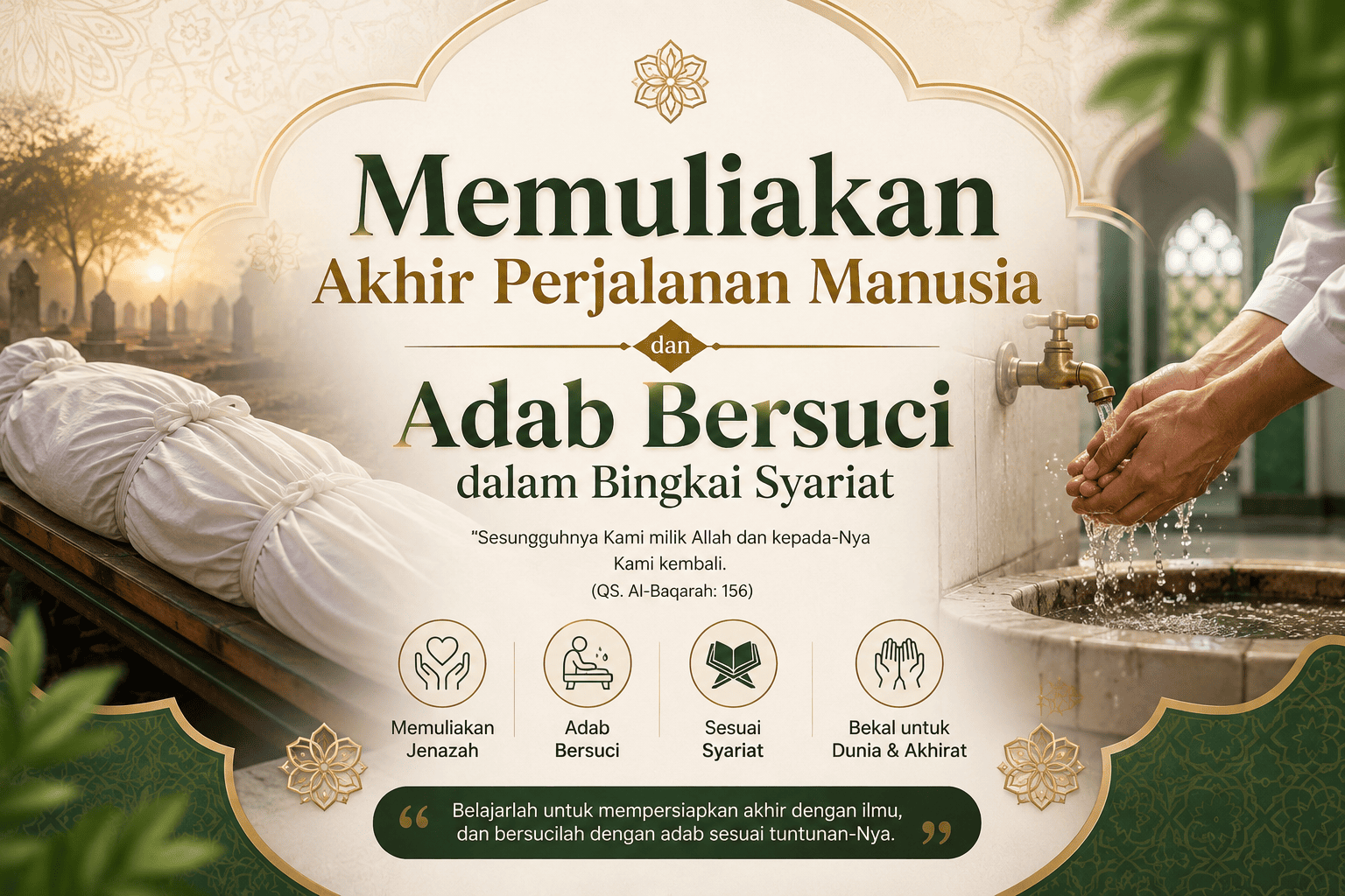 Memuliakan Akhir Perjalanan Manusia dan Adab Bersuci dalam Bingkai Syariat Memuliakan Akhir Perjalanan Manusia dan Adab Bersuci dalam Bingkai Syariat