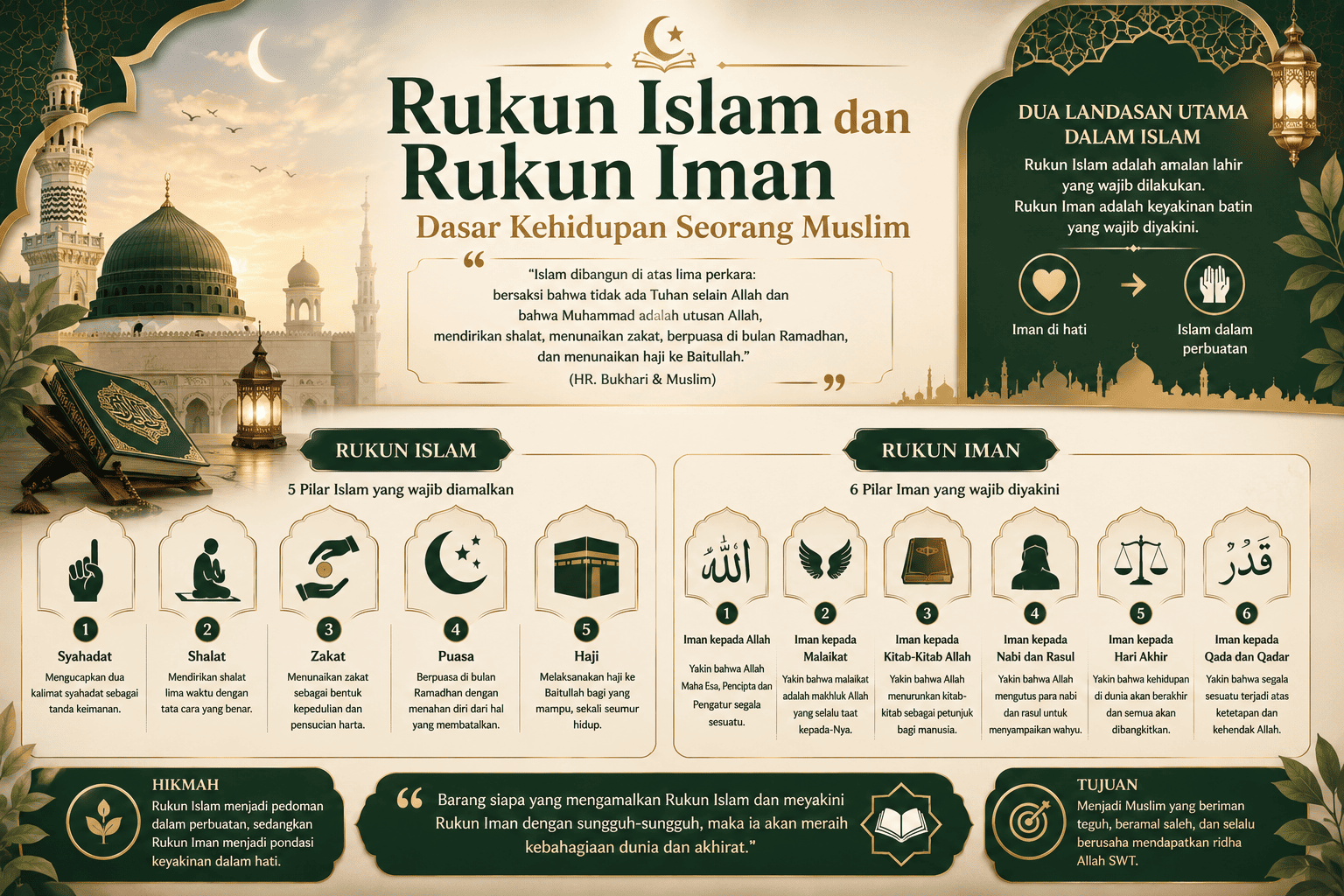 Rukun Islam dan Rukun Iman : Dasar Kehidupan Seorang Muslim