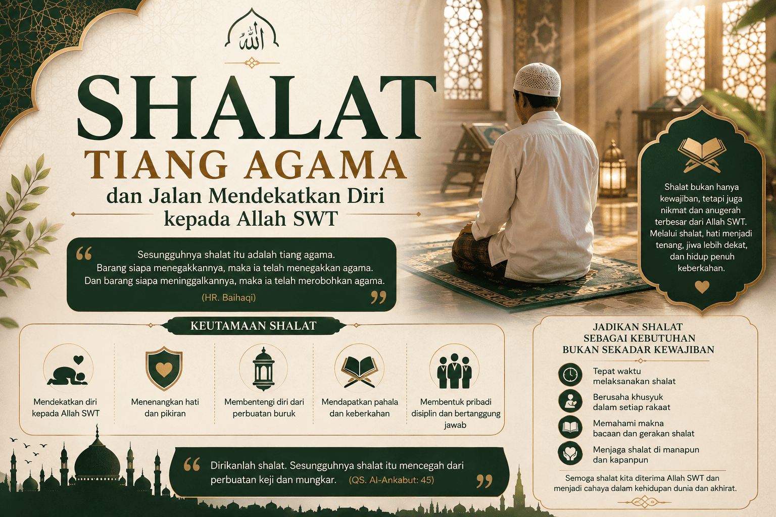 Shalat : Tiang Agama dan Jalan Mendekatkan Diri kepada Allah SWT